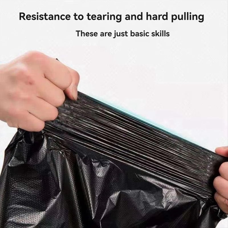 Totoro Hero Thickened Black Garbage Bag Trash Pouch Household Disposable Garbage Bag Vest Type Plastic Trash Bags for Kitchen Toilet Office
