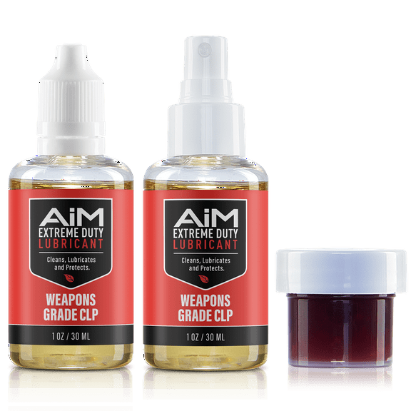 AiM CLP | Weapons Grade CLP | Bundle | 1oz spray   1oz precision   0.25 grease | smoother actions & reduce malfunctions | Non-toxic & Odorless | by PlanetSafe Lubricant