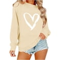 thumbnail image 2 of Craaazy Valentines Shirt for Women Round Neck Heart Printed Sweatshirt Long Sleeved Tops Gifts, 2 of 9