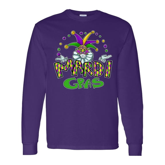 Inktastic Mardi Gras Jester Long Sleeve T-Shirt