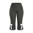 thumbnail image 4 of Noric Women's Plus Size High Waist Capri Leggings with Pockets Bow Tie High Rise Stretchy Casual Workout Cropped Yoga Pants, 4 of 8