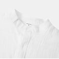 thumbnail image 6 of Zylarhe Men T Shirts Men's Fashion Autumn Winter Solid Color Stand Shirt Top Long Sleeve Cardigan Button Slim Fit Casual Shirt Top down Pajama, 6 of 9
