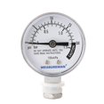 thumbnail image 1 of MEASUREMAN Medidor de presión de acero inoxidable para olla a presión, medidor de presión de vapor, dial de 2 pulgadas, montaje inferior que incluye junta hexagonal y tuerca, 1 of 5
