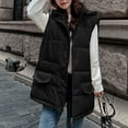 thumbnail image 5 of ZMHEGW Women Coats Sleeveless Down Vest Hooded Packable Down Vest Fall Jackets, 5 of 7