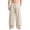 Z113 Beige, variant on Mifsaly Linen Pants for Men Loose Fit Elastic Waist Drawstring Long Trousers Casual Lightweight Summer Beach Pants with Pockets Beige,XXXL