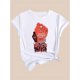 thumbnail image 3 of Camiseta gráfica de empoderamiento femenino - Camiseta informal de cuello redondo y manga corta con diseño "Mujeres fuertes crían niñas fuertes", algodón blanco para primavera/verano/otoño. Camisa inf, 3 of 7