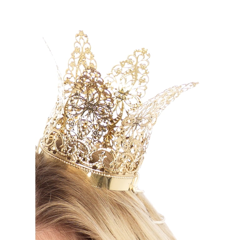 Leg Avenue Elegant Black and Gold Crown Headbands Amazon.com: Leg Avenue A2906-02622 Golden Goddess Floral And  main image 3