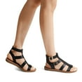 thumbnail image 4 of **Dream Pairs Women’s Gladiator Sandals – Strappy Flat Sandals with Adjustable Straps & Cushioned Footbed, 4 of 8