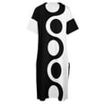 thumbnail image 4 of Black White Mod Loose Pocket Dress women dress Dress vintage Women"s long, 4 of 6