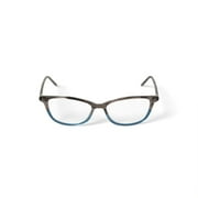 Walmart Womens WOP64 Square Prescription Eyeglasses with Case, Brown Turquoise