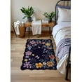 thumbnail image 4 of Moynesa 2'x3' Floral Rugs for Entryway, 2x3ft Washable Kitchen Rugs Ultra-Thin Soft Rug, Non Slip Indoor Door Mat Stain Resistant Boho Small Rug Low-Pile Throw Rug for Bathroom Bedroom,Purple, 4 of 8