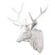 thumbnail image 1 of Elegante estatua de ciervo con tres astas, escultura decorativa para pared, ideal para la sala de estar. blanco, 1 of 8
