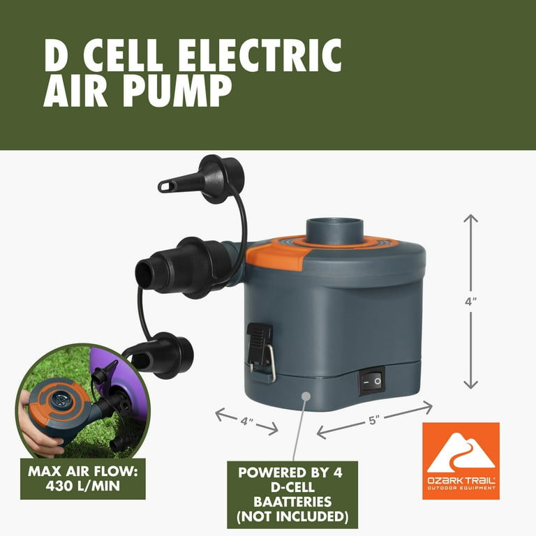 Ozark Trail Sidewinder D Cell Electric Air Pump, 1 Pack