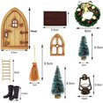 thumbnail image 2 of Juego decorativo navideño de minicasa de muñecas de 10 piezas Mini puerta decorativa de gnomo, 2 of 5