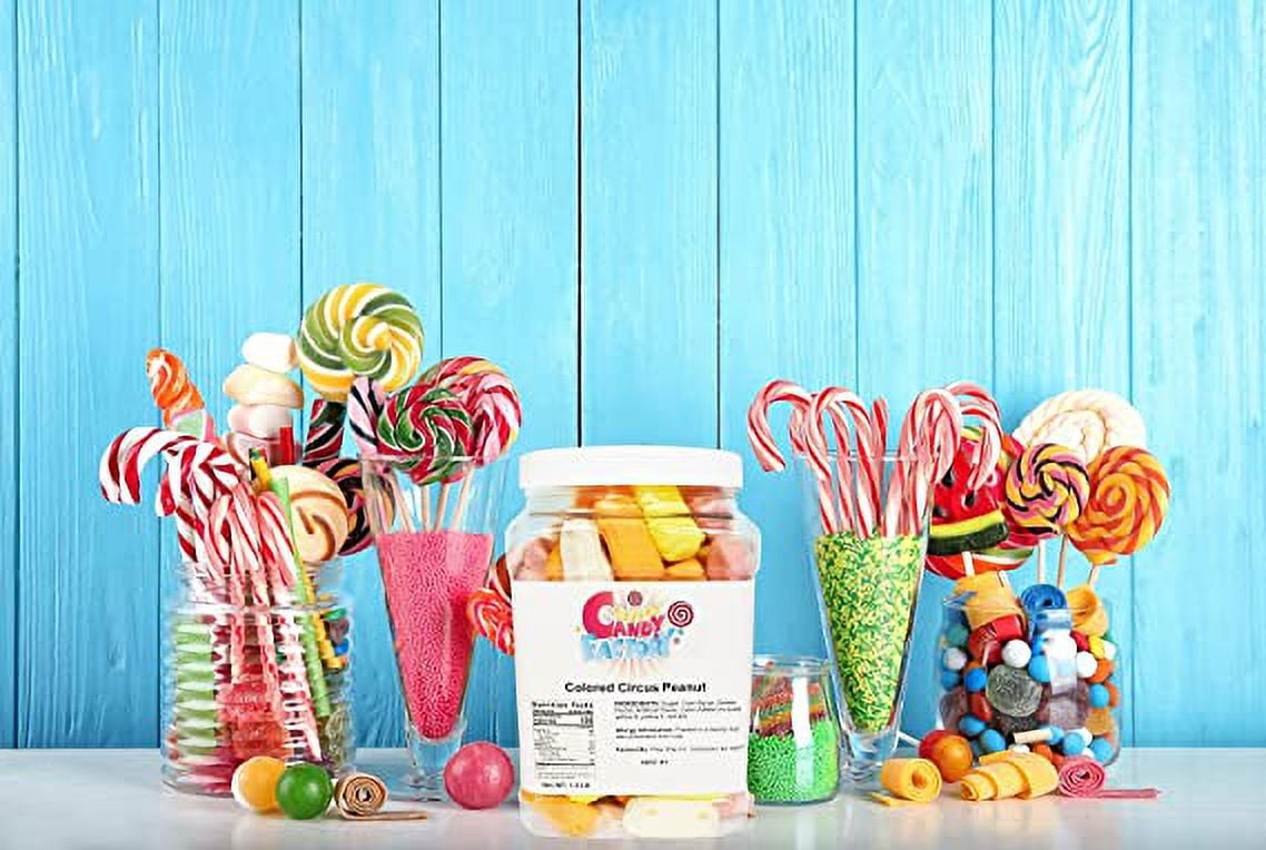 Sarah's Candy Factory Assorted Circus Peanuts Marshmallow | Spangler Retro Candy in a jar, 1.5 Lbs