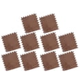 thumbnail image 2 of LAZIOEGR 10‑Piece Plush Foam Interlocking Floor Mat, Anti‑Slip, Cut‑Ready, Cozy Brown Carpet Tiles for Bedroom & Playroom, 2 of 9