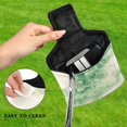 thumbnail image 4 of Haosy Green Auspicious Clouds Golf Mallet Putter Cover Strong Magnetic Leather Golf Club Headcover Closure, 4 of 7