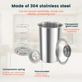 thumbnail image 3 of Ham Maker Meat Press with Thermometer Stainless Steel Meat Press Mold Dishwasher Safe Deli Meat Press Multifunctional Ham Press with Spring Ham Press Cooker for Meat Kitchens, 3 of 8