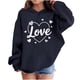 thumbnail image 1 of Sudadera con capucha y estampado de corazón de San Valentín, sudadera de manga larga para niños y niñas, chaqueta para niñas de talla mediana y grande., 1 of 7