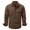 Brown, variant on Vedolay Men's Lightweight Jackets 2023 Fall Open Front Ribbed Cardigan Jackets with Pockets Green,M