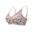 thumbnail image 2 of MINTREUS Women's Smoothing Wireless Bra, Perfectly Smooth Full-Coverage T-Shirt Bra, Full Figures, Leopard Print Bras for Women, 2 of 8