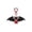 Red, variant on Gothic Bat Plush Keychain, 7.8 Inch Cute Vampire Bat Stuffed Animal Charm Keychain, Soft Spooky Bat Pendant with Heart Clasp for Backpack Halloween Hanging Accessory Decoration