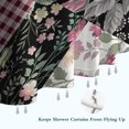 thumbnail image 6 of Pioneer Flower Floral Print Pattern Shower Curtain 36"x72" ,Bathroom Decorative Shower Curtains Set with 12 Hooks,Modern Waterproof Washable Shower Curtain, 6 of 6