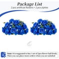 thumbnail image 5 of Blosmon Artificial Flower Kissing Balls for Wedding Table Centerpieces 2Pcs 14.2 Large Royal Blue Fake Roses Hydrangea Flower Arrangement, 5 of 7