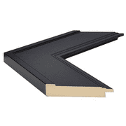 Frame My Mirror Framed Mirror, Black Finish, 20 x 24, 3 Wide Frame Porter Design