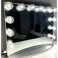 thumbnail image 2 of Impressions Vanity Hollywood Glow Lite Plus LED Lighted Makeup Mirror for Desk (Shimmery Silver), 2 of 3