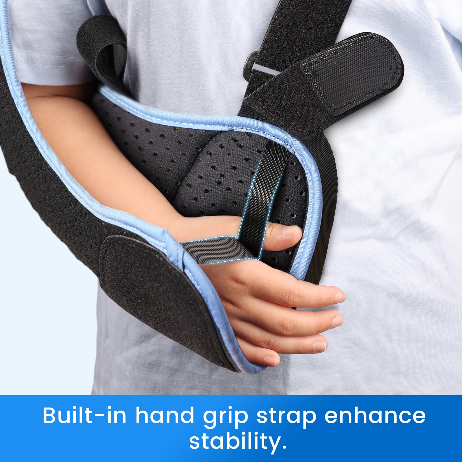 Velpeau kids arm sling, Lightweight Medical Sling with Adjustable Shoulder Strap,Shoulder Mesh Immobilizer Slings for Elbow Injury/Torn Rotator Cuff/Wrist Injury/Surgery, (Comfort Version,2XS,Right)