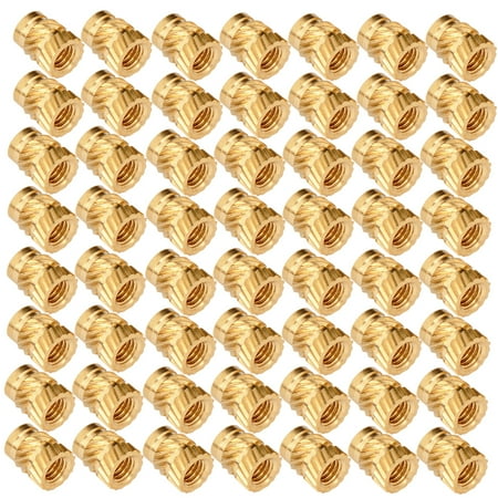 

100 Pcs Threaded Nut Knurled Insert Nut Hot Melt Nut Hex Drive Nut Threaded Inserts Knurled Nut
