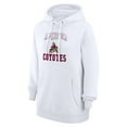 thumbnail image 2 of Women's G-III 4Her by Carl Banks White Arizona Coyotes Vintage Hockey Team Logo Tri-Blend Fleece Pullover Hoodie, 2 of 3