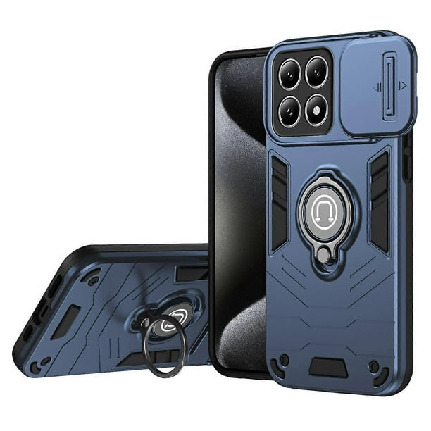 For Xiaomi 14T Pro Case Slide Camshield Kickstand PC+TPU Phone Cover - Grey
