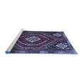 thumbnail image 2 of Ahgly Company Machine Washable Indoor Square Persian Blue Traditional Area Rugs, 5' Square, 2 of 4
