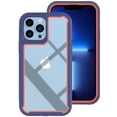 thumbnail image 6 of Xihaiying iPhone 13 Pro Max case + Screen Protectors + Camera Lens Protector, Non-Yellowing, Anti-Scratch, Slim pc clear back cover, 2 in 1 Case for iPhone,(Blue+Orange), 6 of 8