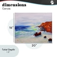 thumbnail image 4 of Stupell Industries Eclectic Deep Blue Rocky Beach Canvas Art, 20 x 16, by Lee Ann Zirbes, 4 of 8