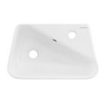 thumbnail image 2 of Plaisir 18 x 11 Ceramic Wall Hung Sink with Right Side Faucet Mount, 2 of 11