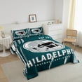 thumbnail image 3 of Erosebridal Teens Ball Sport Bedding Sets Queen with Comforter, Retro Rugby Duvet Insert, American Football Decor, Breathable, 3 of 8