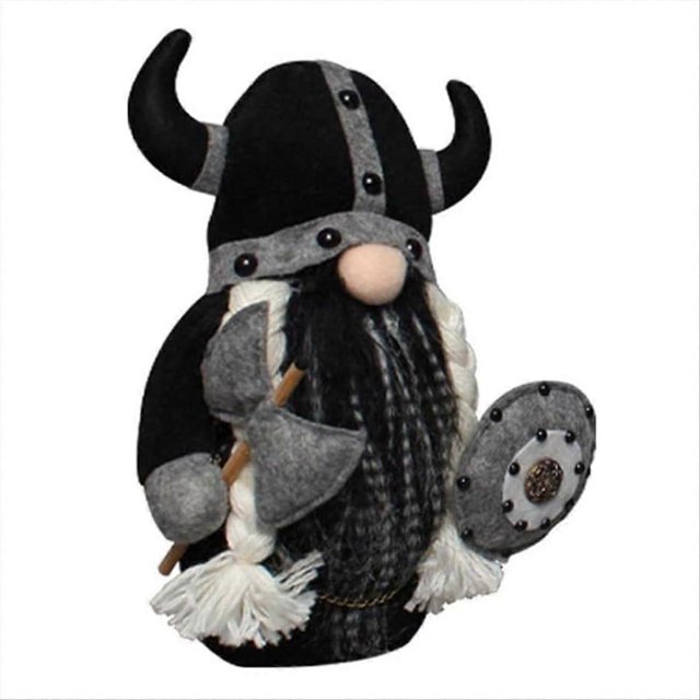 Viking Warrior Gnome Doll, Plush Holiday Gnomes Ornaments Set Handmade Plush Doll Gnome Scandinavian Swedish Tomte ,B