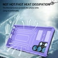 thumbnail image 4 of For Samsung Galaxy S21 Ultra Case with Belt Clip Holster, Heavy Duty Military Grade Drop Protective, 360° Rotating Kickstand Shockproof TPU Shell Durable Rugged Cover, Purple, 4 of 15