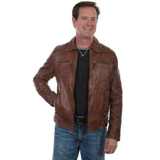 Scully F0-2049-93-XXL Men Zip Front Lined Western Leather Jacket