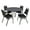 Grey / Chrome, variant on Romig Trek 48 in Round Breakroom Table- Maple Top, Chrome Legs, 4 Restaurant Stack Chairs