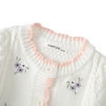 thumbnail image 3 of KARLSITEK Fall Winter Little Girl's Knitted Crewneck Cardigan Sweater Long Sleeve Button Warm Crochet Cardigan Sweater for Toddler, 3 of 7