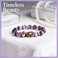 thumbnail image 6 of DESIGNICE Matching Bracelets Lucky Stone Beads Best Friend Gifts Pixiu Bracelet Crystal Bracelet Purple, 6 of 7