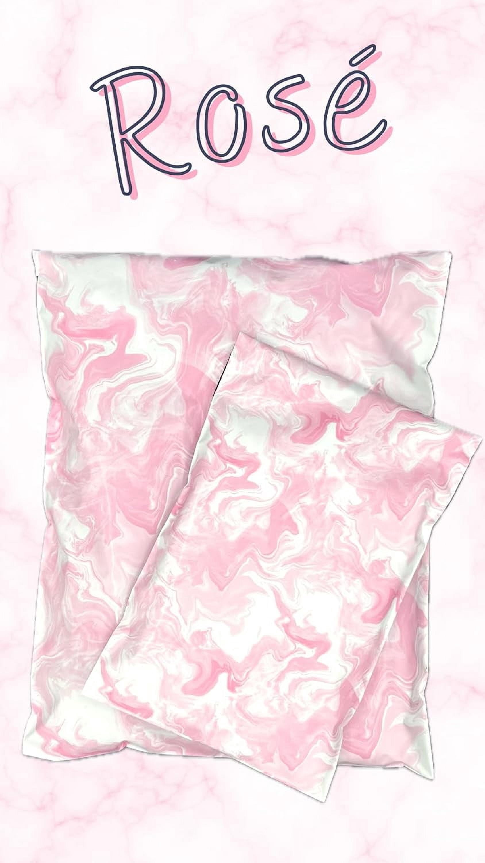 Hawk Poly Mailers 10x13 Cute Pink Marble Heavy Duty 3.15mil Tamper-Evident & Self-Sealing Shipping Envelopes for Small Businesses Printed Waterproof Mailing Bags Non Padded (Rosé, 10x13)