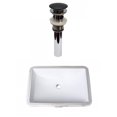 thumbnail image 1 of American Imaginations 20.75-in. W CUPC Rectangle Bathroom Undermount Sink Set In White - Black Hardware - Overflow Drain Incl. AI-31783, 1 of 7