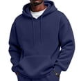 thumbnail image 2 of Lightweight Hoodie Men Fall Winter Fleece Drawstring Oversized Sweatshirts, XL, 2 of 8