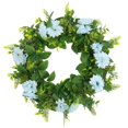thumbnail image 2 of Corona artificial vívida para puerta, flores de seda, puerta principal, ventana, decoración del hogar, Pascua Margarita azul, 2 of 8