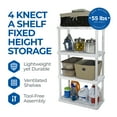 thumbnail image 2 of Open Box Gracious Living Resin 4 Shelf Storage Unit System for Garage, White, 2 of 9